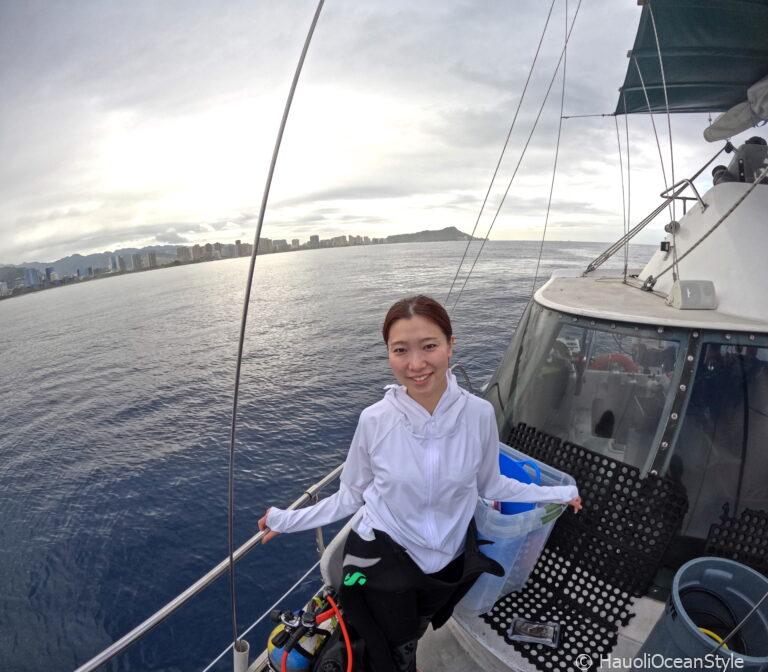 Read more about the article 女子ひとり旅でも安心!ワイキキ沖で体験ボートダイビング!