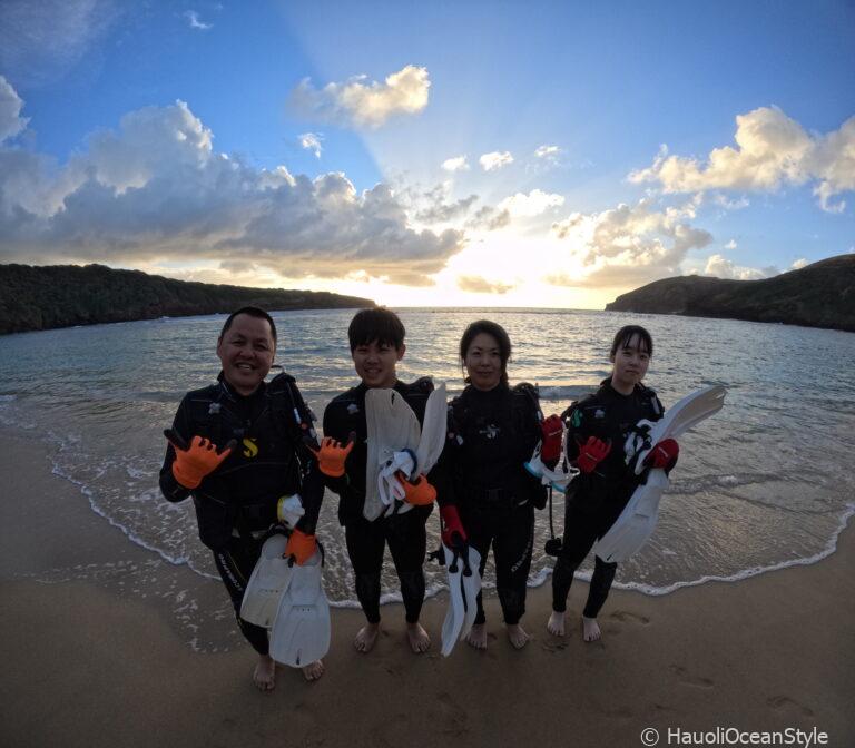 Read more about the article 初ダイビングは家族で貸切り!ハナウマ湾体験ダイビング