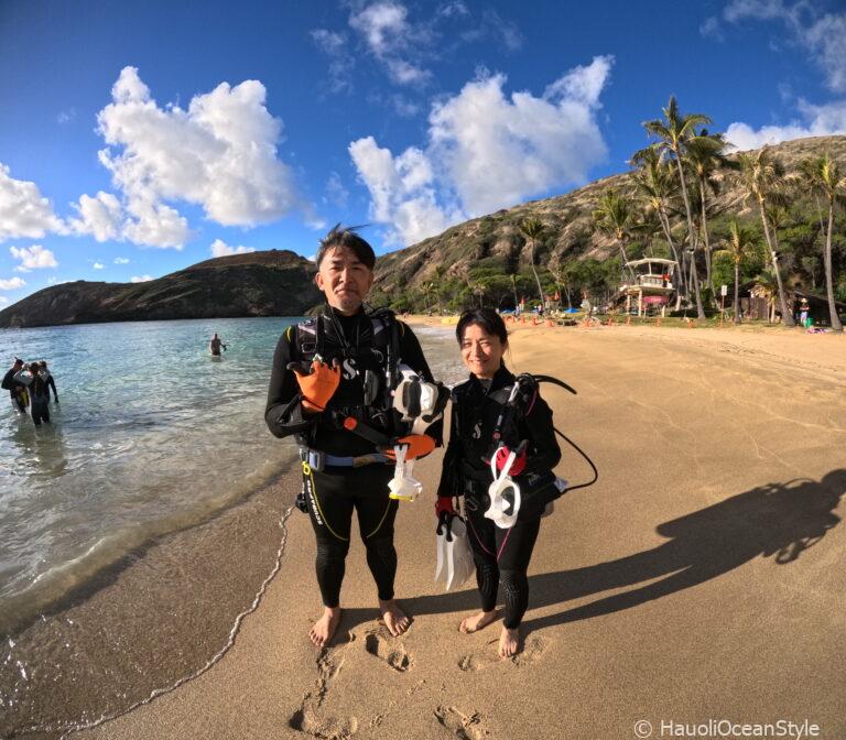 Read more about the article 久々のダイビングでも安心!ハナウマ湾で貸切りダイビング!