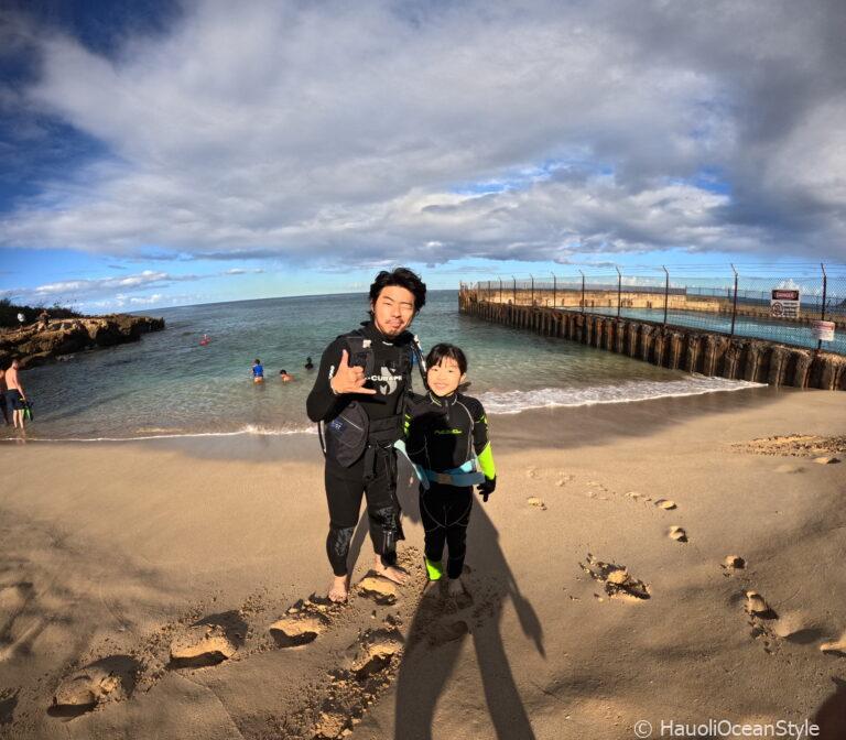 Read more about the article 父娘でハワイ旅行!西オアフの海で体験ダイビングに挑戦!