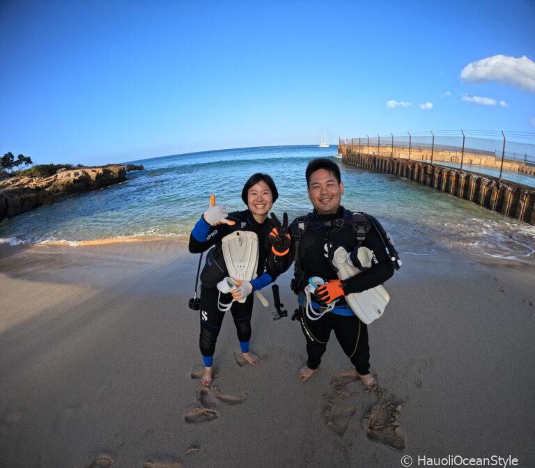 Read more about the article ダイビング経験者に大人気!ハワイ西オアフの海でダイビング!