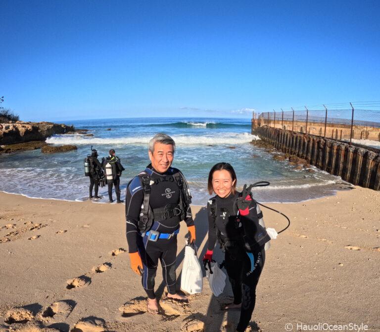 Read more about the article 初めてのダイビングは透明度バツグンの西オアフの海で!