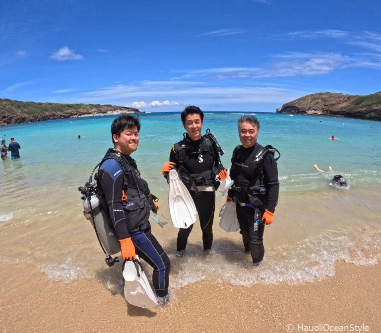 Read more about the article 社員旅行はハナウマ湾でスキューバダイビングに挑戦!