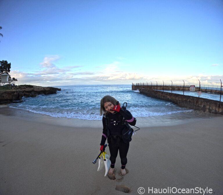 Read more about the article ハワイ女子ひとり旅は西オアフの海で体験ダイビング!