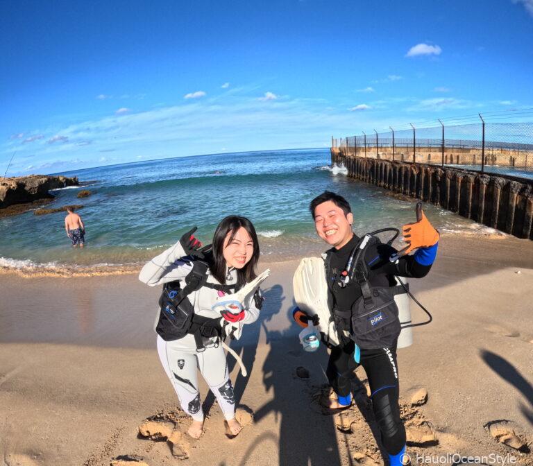 Read more about the article ハワイハネムーン定番アクティビティは西オアフで体験ダイビング!