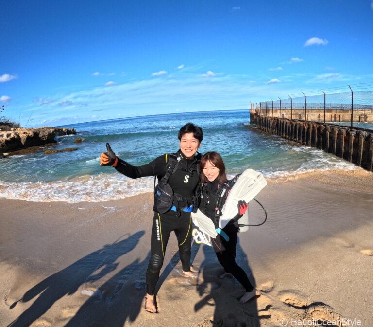 Read more about the article 透明度バツグンの西オアフで体験ダイビング!