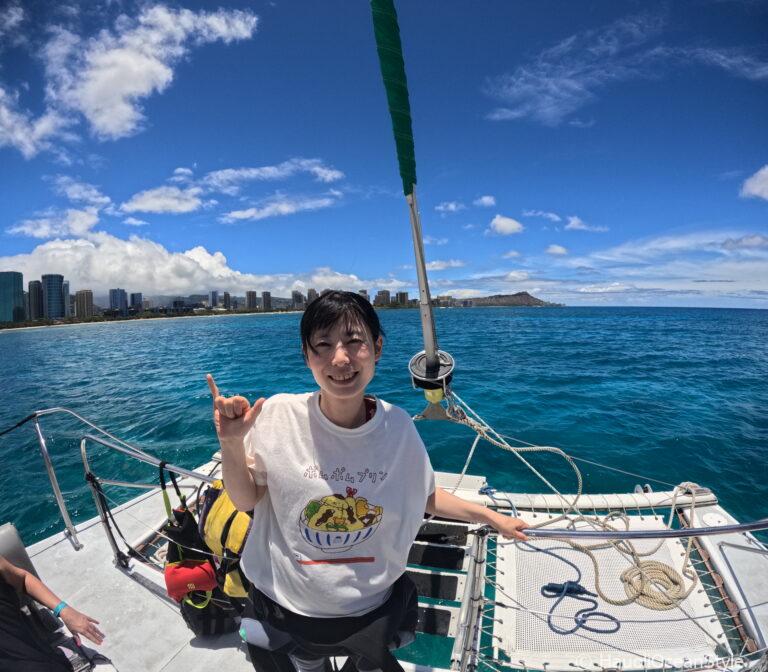 Read more about the article ハワイ到着日にワイキキ沖でウミガメシュノーケリング!