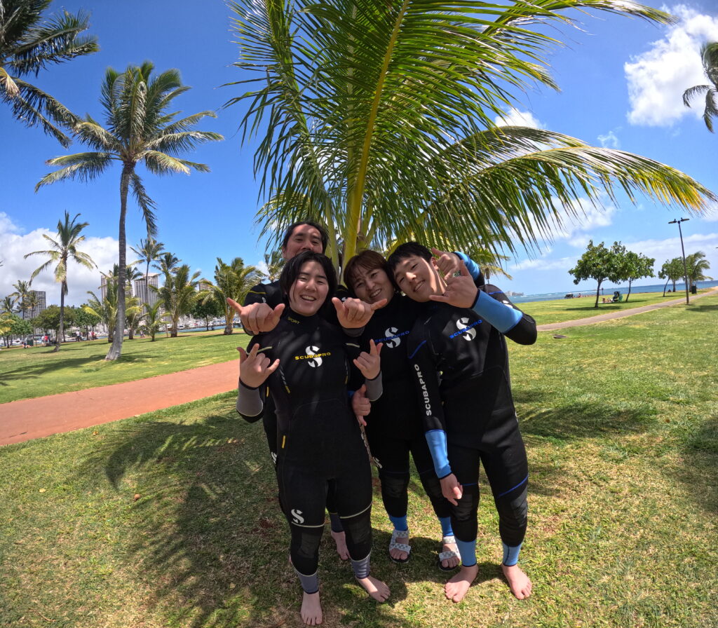 ハワイに来たら家族で貸切り体験ダイビングに挑戦！