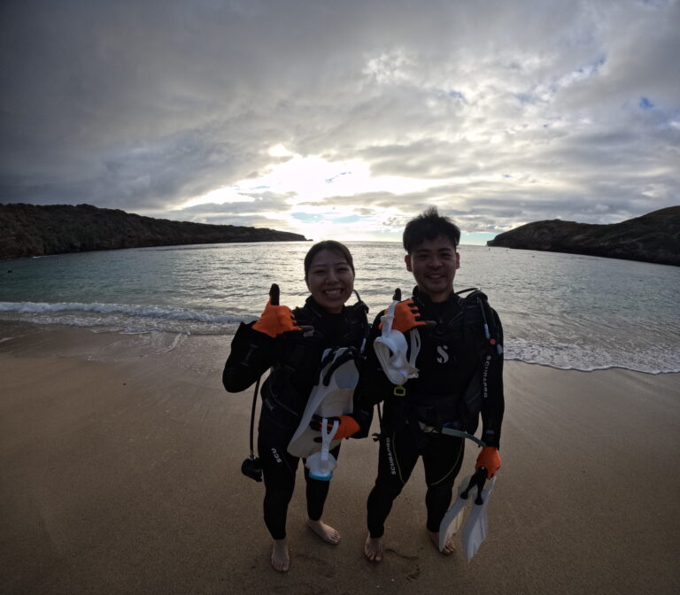 Read more about the article 初じめてのハワイ・ハネムーンはハナウマ湾で初ダイビングに挑戦！