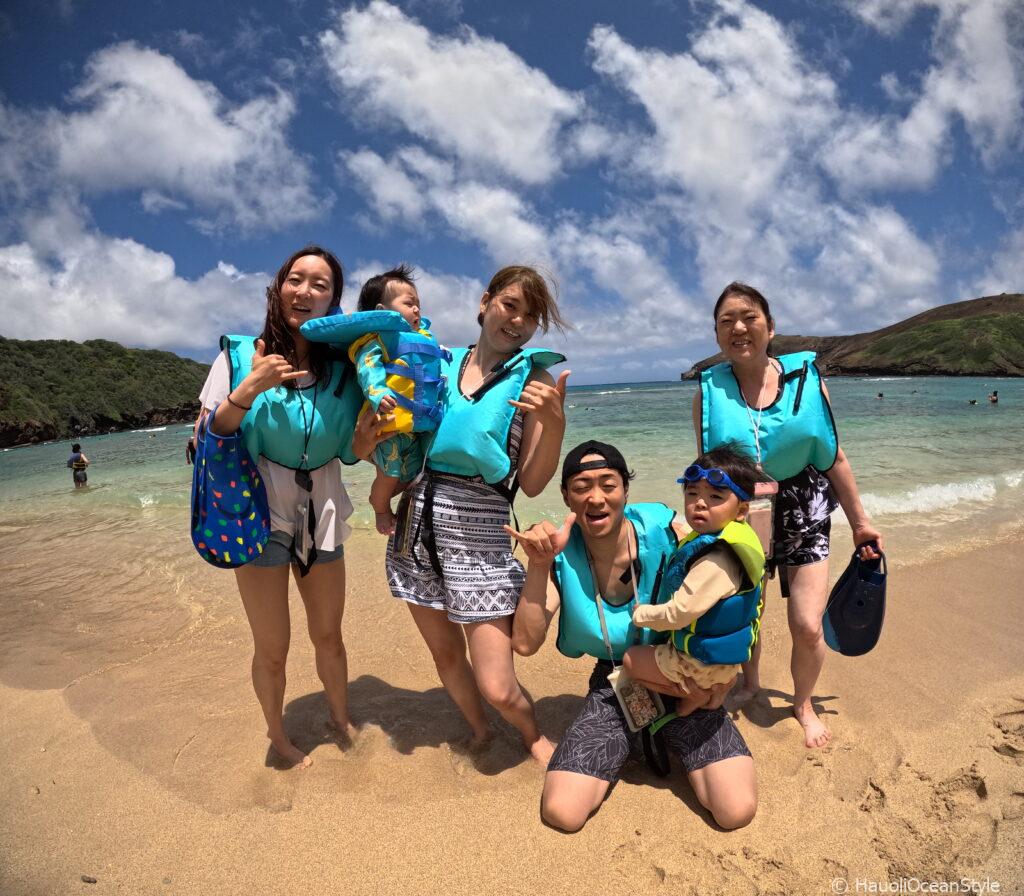 ハワイでお子様の海デビューは、ハナウマ湾で！